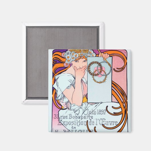 Alphonse Mucha マグネット (正面/裏面)