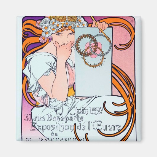 Alphonse Mucha マグネット (正面)