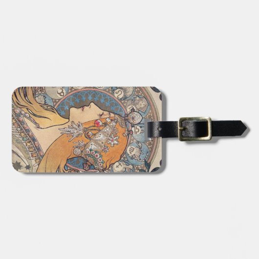 “Alphonse Mucha” ラゲッジタグ (正面横)