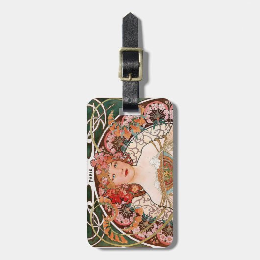 Alphonse Mucha ラゲッジタグ (正面縦)