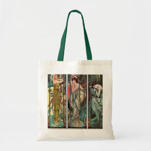 Alphonse Mucha art, art nouveau,vintage,females,be トートバッグ
