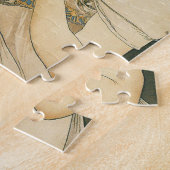 Alphonse Mucha Art Nouveau Feather Girl ジグソーパズル (側面)