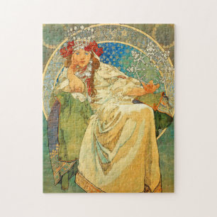 Alphonse Mucha Art Nouveau Princess Hyacinth ジグソーパズル