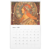 Alphonse Mucha Art Nouveau Vintage Calendar カレンダー (3月 2027)
