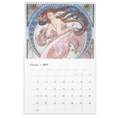 Alphonse Mucha Art Nouveau Vintage Calendar カレンダー (1月 2027)