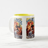 Alphonse Mucha , Bières de la Meuse , 1897 ツートーンマグカップ (正面左)
