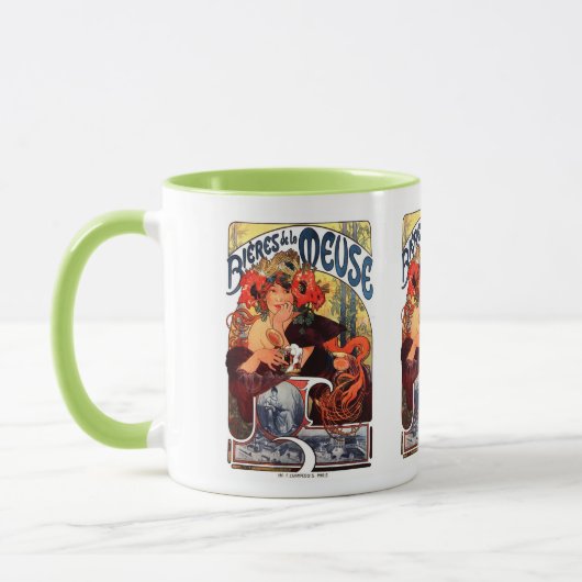 Alphonse Mucha , Bières de la Meuse , 1897 マグカップ (左)