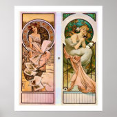 Alphonse Mucha Champagne Advertisement ポスター (正面)