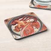 Alphonse Mucha Dance 1898 Art Nouveau Vintage コースター (左側)