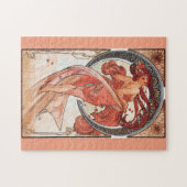 Alphonse Mucha Dance 1898 Art Nouveau Vintage ジグソーパズル (横)