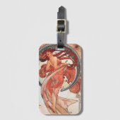Alphonse Mucha Dance 1898 Art Nouveau Vintage ラゲッジタグ (正面縦)