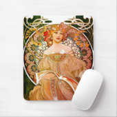 Alphonse Mucha Dreaming (Reverie) マウスパッド (マウス)