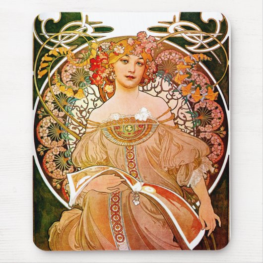 Alphonse Mucha Dreaming (Reverie) マウスパッド (正面)