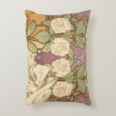 Alphonse Mucha Elegant Art Nouveau Stars Camellia アクセントクッション (正面(垂直))