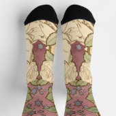 Alphonse Mucha Elegant Art Nouveau Stars Camellia  ソックス (上部)