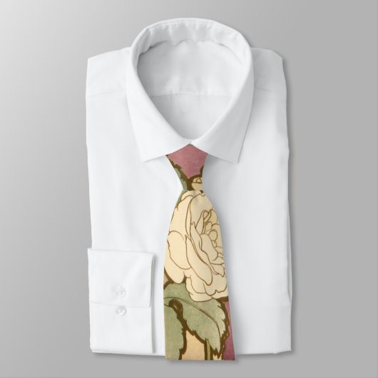 Alphonse Mucha Elegant Art Nouveau Stars Camellia ネクタイ (タイ)