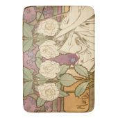 Alphonse Mucha Elegant Art Nouveau Stars Camellia  バスマット (正面縦)