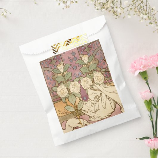 Alphonse Mucha Elegant Art Nouveau Stars Camellia フェイバーバッグ (封をした状態)