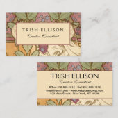 Alphonse Mucha Elegant Art Nouveau Stars Camellia  名刺 (正面/裏面)