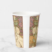 Alphonse Mucha Elegant Art Nouveau Stars Camellia  紙コップ (右)