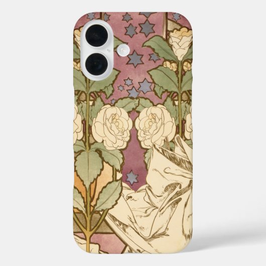 Alphonse Mucha Elegant Art Nouveau Stars Camellia  Case-Mate iPhoneケース (裏面)