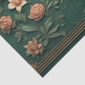 Alphonse Mucha Florals Opulence Sage Green Wedding 薄葉紙 (詳細)