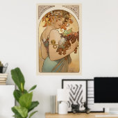 Alphonse Mucha Fruit 1897 CC0106 Poster ポスター (ホームオフィス)
