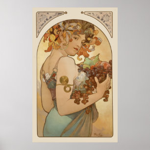 Alphonse Mucha Fruit 1897 CC0106 Poster ポスター