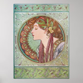 Alphonse Mucha Goddess Art ポスター (正面)