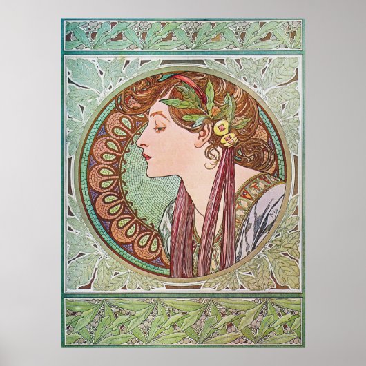 Alphonse Mucha Goddess Art ポスター (正面)