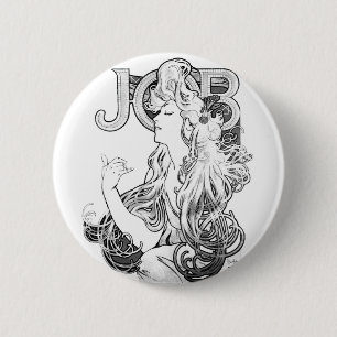 Alphonse Mucha JOB ISOGS 缶バッジ