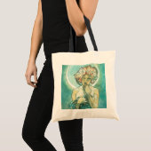 Alphonse Mucha Moonlight Clair De Lune Art Nouveau トートバッグ (正面(商品))