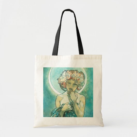 Alphonse Mucha Moonlight Clair De Lune Art Nouveau トートバッグ (正面)