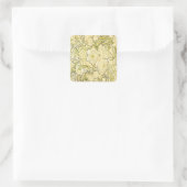 Alphonse Mucha Peonies Art Nouveau Floral Pattern スクエアシール (バッグ)