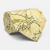Alphonse Mucha Peonies Art Nouveau Floral Pattern ネクタイ (ロール)