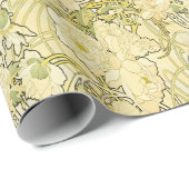 Alphonse Mucha Peonies Art Nouveau Floral Pattern ラッピングペーパー (ロールコーナー)