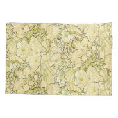Alphonse Mucha Peonies Art Nouveau Floral Pattern 枕カバー (裏面)