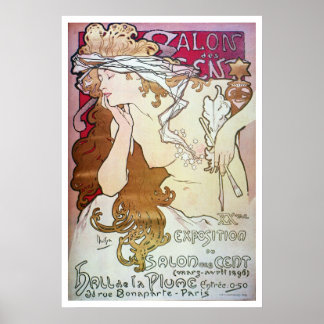 Alphonse Mucha. Salon Des Cent, 1896 ポスター