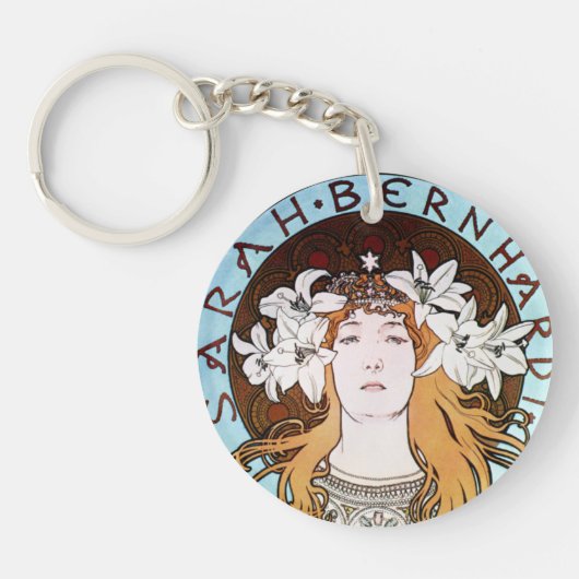 Alphonse Mucha - Sarah Bernhardt キーホルダー (正面)