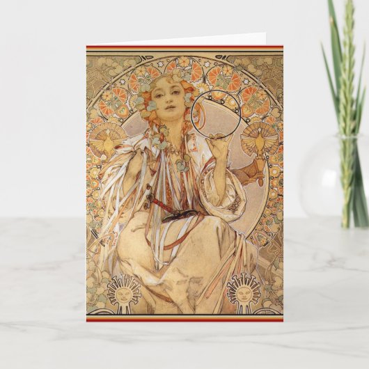 Alphonse Mucha - Slavia カード (正面)