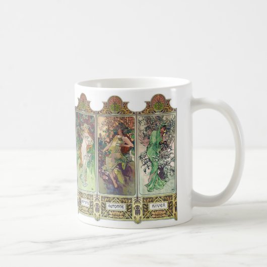 Alphonse Mucha , The four seasons コーヒーマグカップ (右)