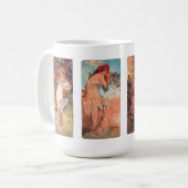Alphonse Mucha , The four seasons コーヒーマグカップ (正面左)