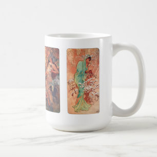 Alphonse Mucha , The four seasons コーヒーマグカップ