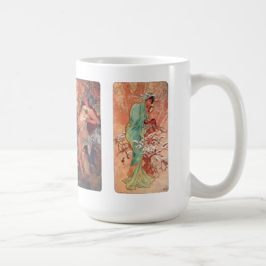 Alphonse Mucha , The four seasons コーヒーマグカップ (右)