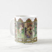 Alphonse Mucha , The four seasons コーヒーマグカップ (正面左)