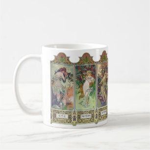 Alphonse Mucha , The four seasons コーヒーマグカップ