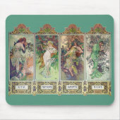 Alphonse Mucha , “ The four seasons ” マウスパッド (正面)
