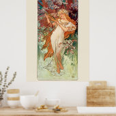 Alphonse Mucha, The Seasons (1896) Spring ポスター (キッチン)