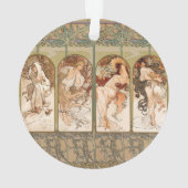 Alphonse Mucha The Seasons 1897 Art Nouveau オーナメント (裏面)