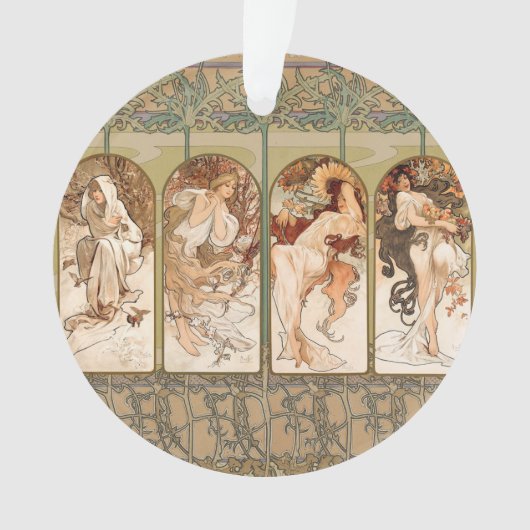 Alphonse Mucha The Seasons 1897 Art Nouveau オーナメント (正面)
